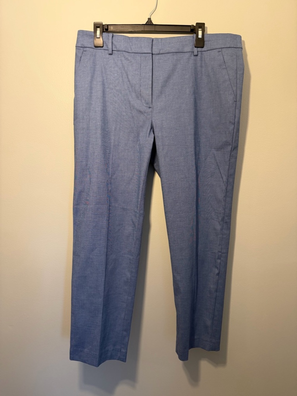 LOFT Light Blue Straight-Leg Dress Pants
